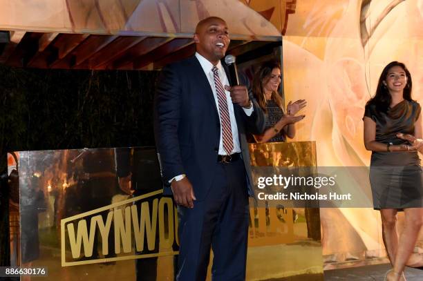 Ed Patterson speaks onstage at Wynwood Walls Presents: humanKIND 2017 at Wynwood Walls on December 5, 2017 in Miami, Florida.