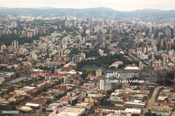 partial aerial view of porto alegre - porto alegre stockfoto's en -beelden