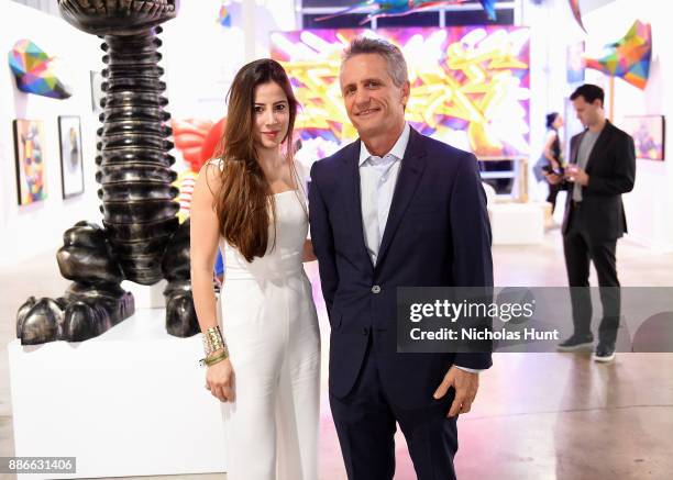 Lorena Boria and Luigi Boria attend Wynwood Walls Presents: humanKIND 2017 at Wynwood Walls on December 5, 2017 in Miami, Florida.