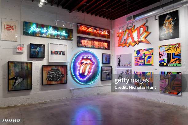 View of the Goldman Global Art Gallery at Wynwood Walls Presents: humanKIND 2017 at Wynwood Walls on December 5, 2017 in Miami, Florida.