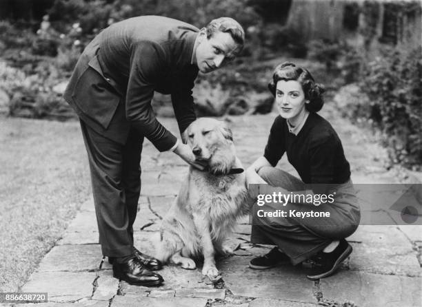 Officer Percy Belgrave Lucas, aka Laddie Lucas with Jill Addison, sister-in-law of Douglas Bader, circa 1945.