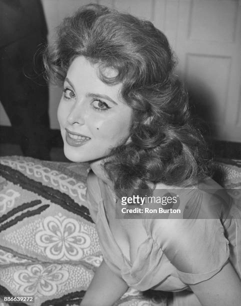 American actress and singer Tina Louise during a press conference at the Savoy Hotel in London, shortly before the premiere of her latest film 'God's...