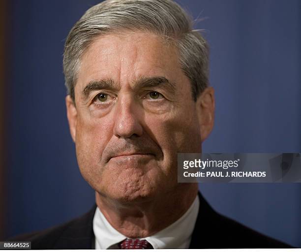 Federal Bureau of Investigation Director Robert Mueller makes an announcement on false Medicare claims on June 24, 2009 at the US Department of...