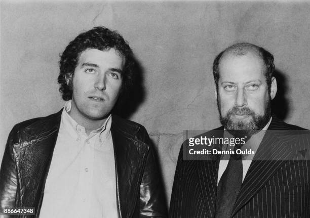 British activist and President of the Young Liberals Peter Hain, leaving Wandsworth Police Station in London with Clement Freud , the Liberal MP for...