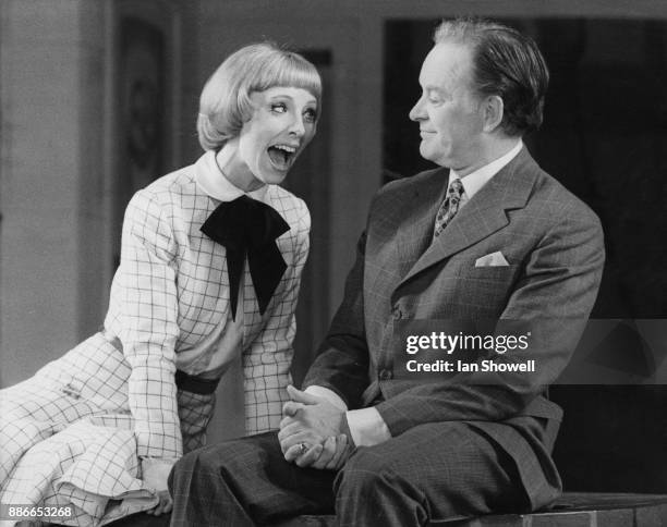 Actors Barbara Brown and Tony Britton during a photocall at the Drury Lane Theatre in London for the new 1925 musical 'No, No, Nanette', 10th May...