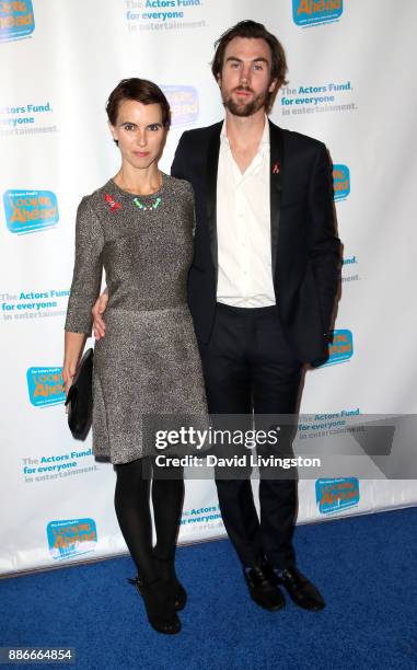 Naomi Wilding and Tarquin Wilding attend The Actors Fund's 2017 Looking Ahead Awards honoring the youth cast of NBC's "This Is Us" at Taglyan Complex...