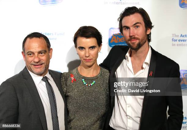 Joel Goldman, Naomi Wilding, and Tarquin Wilding attend The Actors Fund's 2017 Looking Ahead Awards honoring the youth cast of NBC's "This Is Us" at...