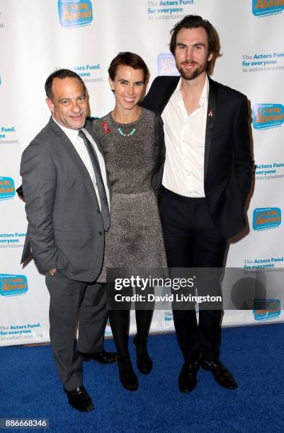 Joel Goldman, Naomi Wilding, and Tarquin Wilding attend The Actors Fund's 2017 Looking Ahead Awards honoring the youth cast of NBC's "This Is Us" at...