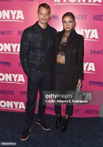 Joel Kinnaman and Cleo Wattenstrom attend Premiere Of Neon's "I, Tonya" at the Egyptian Theatre on December 5, 2017 in Hollywood, California.