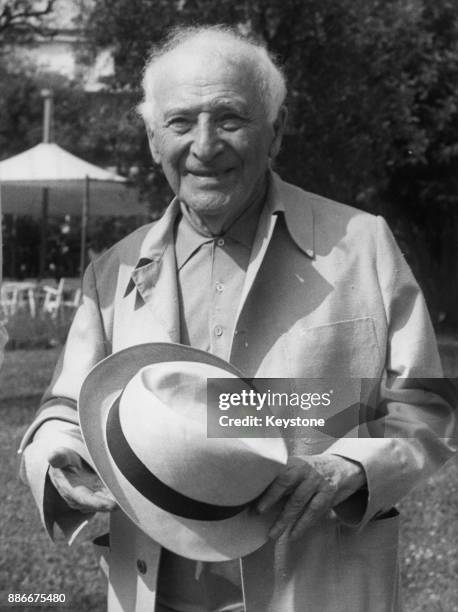 Russian-French artist Marc Chagall in Nice, France, a few days before his 90th birthday, 1st July 1977.