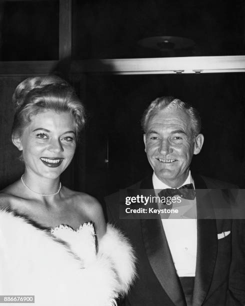 American actress Peggie Castle and her husband William McGarry attend a dinner-dance in honour of director George Sidney at the Screen Directors'...
