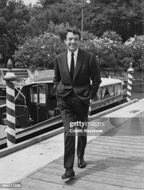 French actor Jean-Pierre Cassel at the Venice Film Festival, Italy, circa 1962.