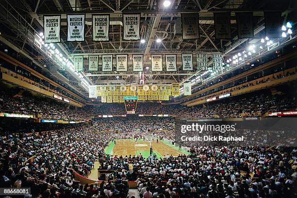 The interior view of the Boston Graden during a game played in 1989 at the Boston Garden in Boston, Massachusetts. NOTE TO USER: User expressly...