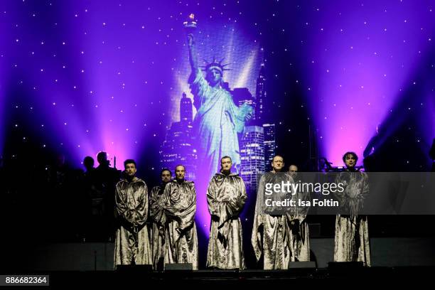 Gregorian perform live on stage during the Royal Christmas Gala at Tempodrom on December 5, 2017 in Berlin, Germany.