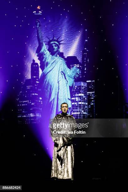 Member of the band Gregorian performs live on stage during the Royal Christmas Gala at Tempodrom on December 5, 2017 in Berlin, Germany.