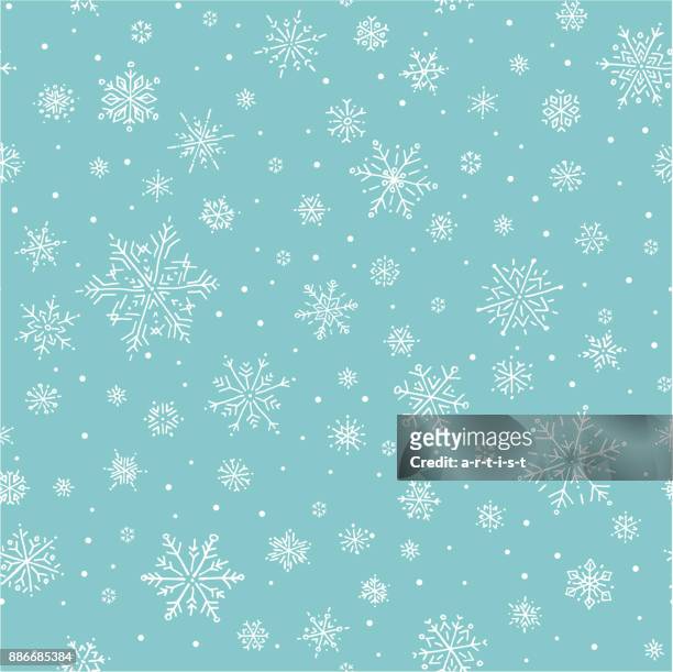 ilustraciones, imágenes clip art, dibujos animados e iconos de stock de patrón de copo de nieve - nevar