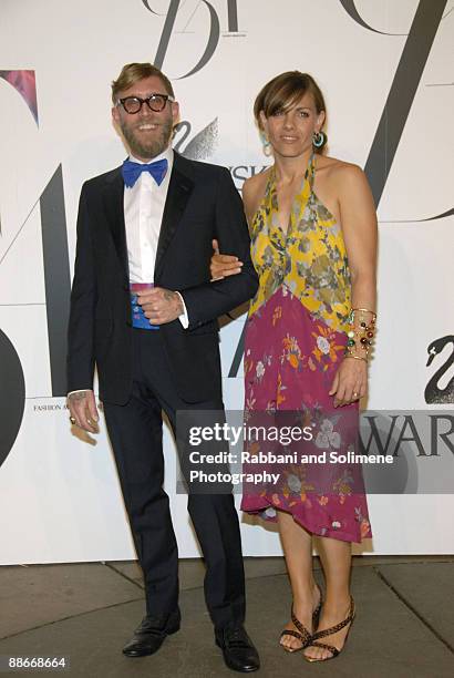 Philip Crangi and Courtney Crangi attend the 2008 CFDA Fashion Awards at the New York Public Library on June 2, 2008 in New York City. .
