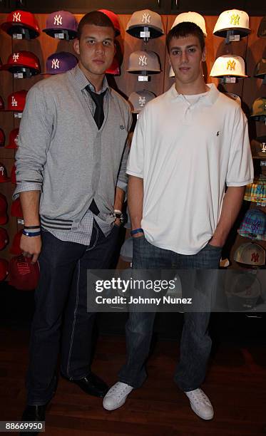 Blake Griffin and Tyler Hansbrough attend the 2009 NBA Pre-Draft party at the New Era flagship store on June 23, 2009 in New York City.