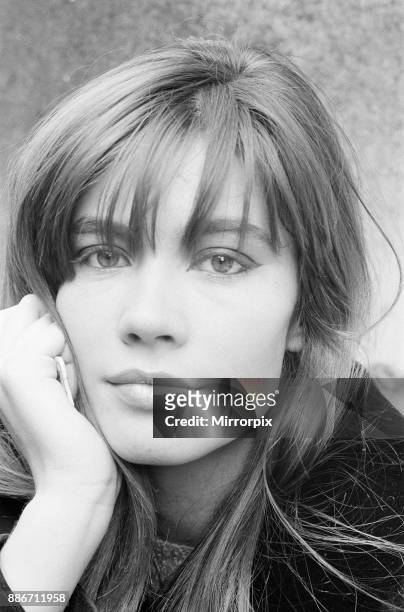 Francoise Hardy, french singer, pictured in Mayfair, London, 11th March 1965. Francoise Hardy is in the UK for a recording session and to make a...