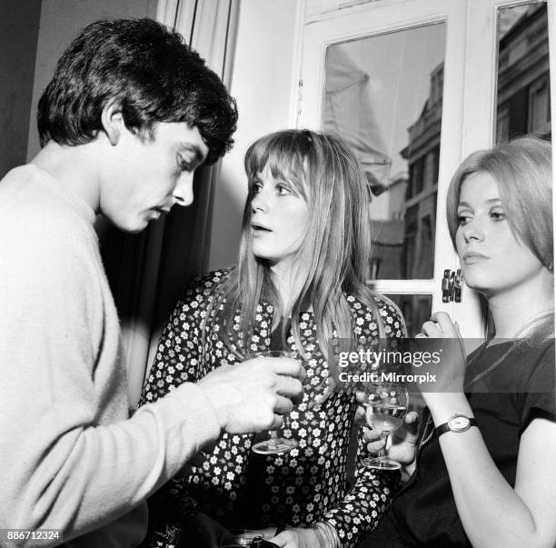 Photographer David Bailey, 27 years old, marries French actress Catherine Deneuve, aged 21 years, at St Pancras Registry Office, 18th August 1965.