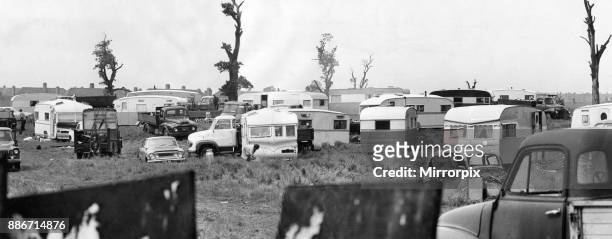 Part of an encampment of Irish travellers on land off Mackadown Lane, Sheldon, Birmingham, West Midlands, 23rd June 1966.