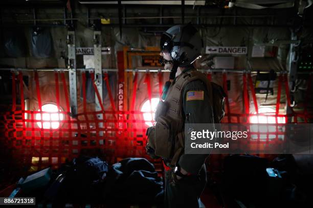 Soldier takes part in a Vigilant air combat exercise on December 6, 2017 in Pyeongtaek, South Korea. The largest-scale warplanes and military...