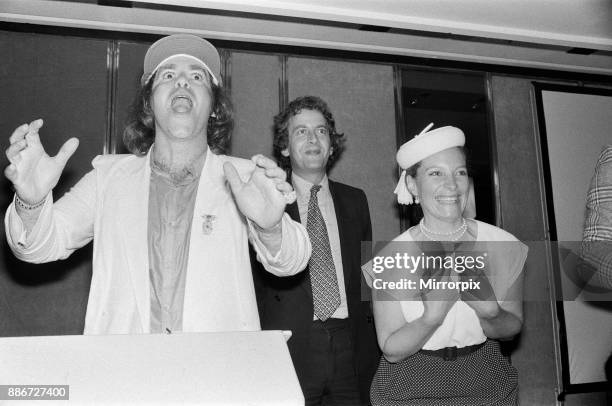 Princess Michael of Kent and Elton John at the Music Therapy Charity Luncheon at the Intercontinental Hotel in Park lane. Elton made the draw for the...