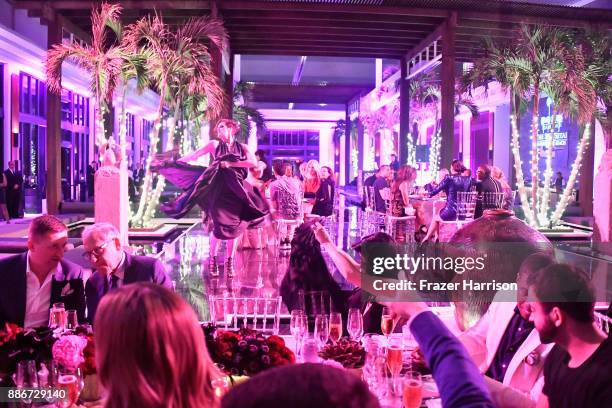 Dancer performs on stage at Creatures Of The Night Late-Night Soiree Hosted By Chopard And Champagne Armand De Brignac at The Setai Miami Beach on...