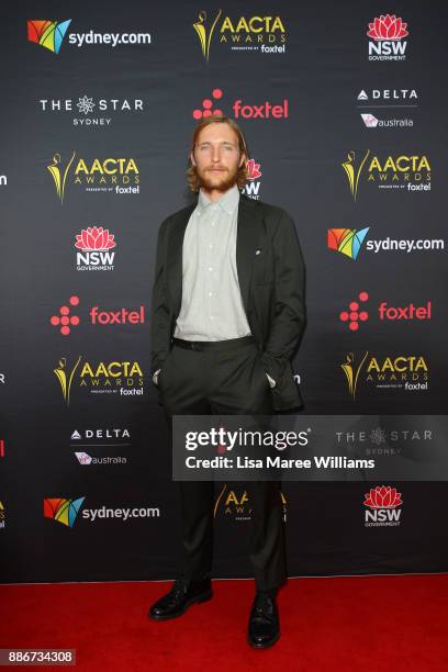 Sean Keenan attends the 7th AACTA Awards Presented by Foxtel | Ceremony at The Star on December 6, 2017 in Sydney, Australia.