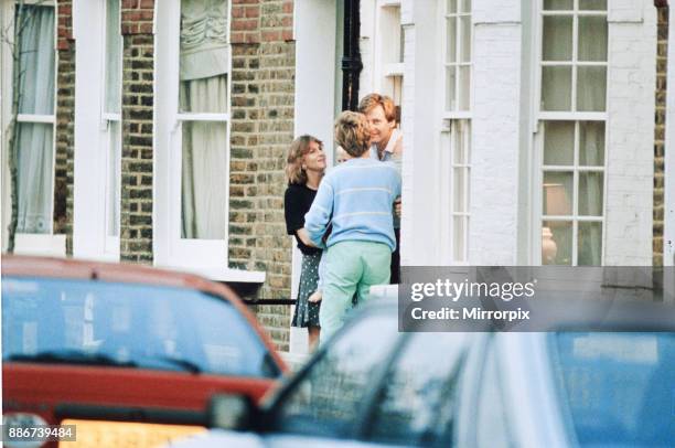 Princess Diana visits friend Carolyn Bartholmew, former flatmate, in London, Wednesday 10th June 1992. Carolyn Bartholmew contributed to a...