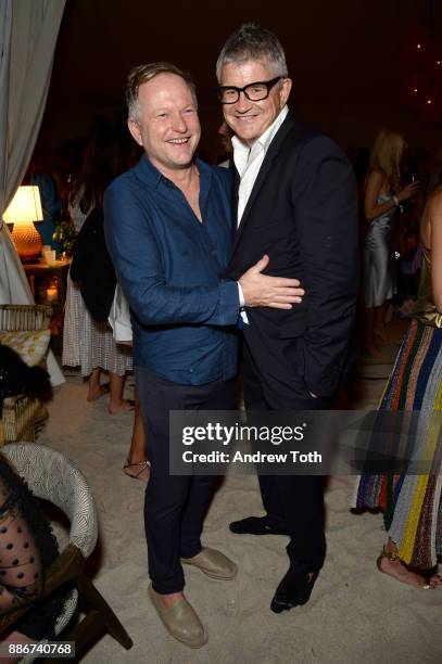 Nick Jones and Jay Jopling attend a White Cube & Soho Beach House Party During Art Basel Miami Beach 2017 at Soho Beach House on December 5, 2017 in...