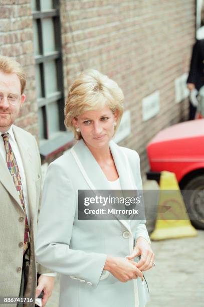 Princess Diana, keeps her first engagement as a divorced woman, for a visit to the English National Ballet HQ, South Kensington, London, Wednesday...