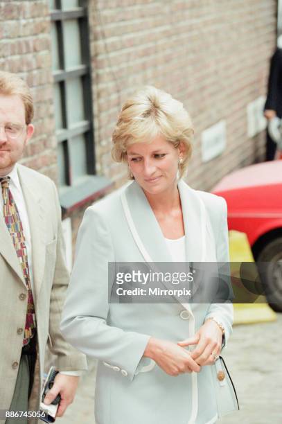 Princess Diana, keeps her first engagement as a divorced woman, for a visit to the English National Ballet HQ, South Kensington, London, Wednesday...