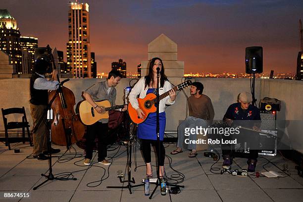 Members of Saint Bernadette attend the third annual OpenA.I.R: Artist in Residence Summer Concert Series hosted by Gotham Organization at Atlas New...