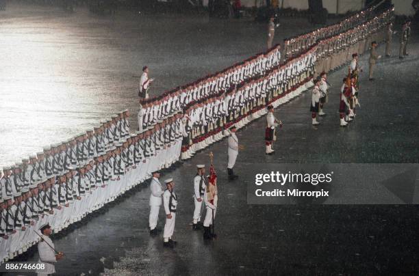 Ceremonial scenes for the he official handover of the Hong Kong to China as the 99 year lease officially expires at midnight on 1st July 1997 and...