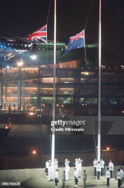 Ceremonial scenes for the official handover of Hong Kong to China as the 99 year lease officially expires at midnight on 1st July 1997 and...