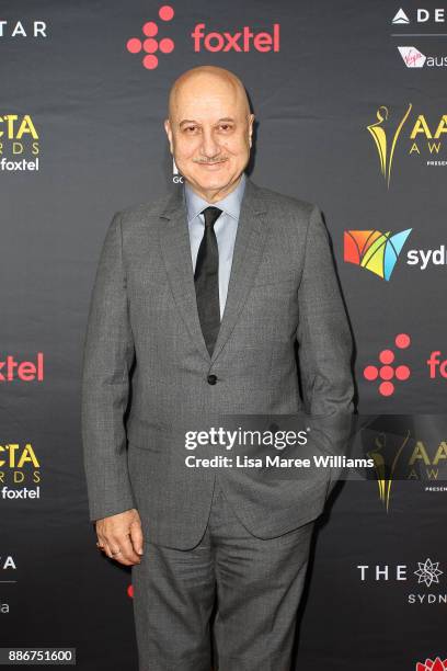 Anupam Kher attends the 7th AACTA Awards Presented by Foxtel | Ceremony at The Star on December 6, 2017 in Sydney, Australia.