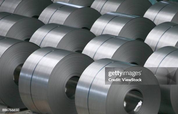 industrial mill - iron roll stockfoto's en -beelden