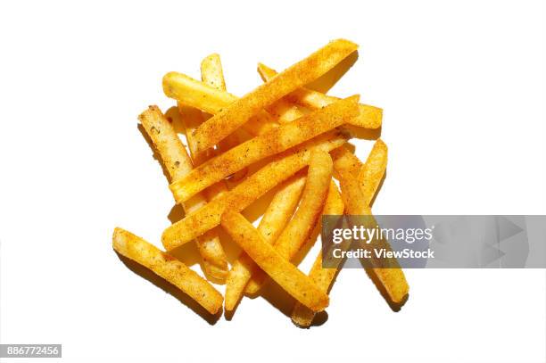 french fries - french fries white background stock-fotos und bilder