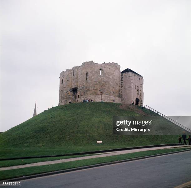 Cliffords Tower, York, Yorkshire. April 1974.