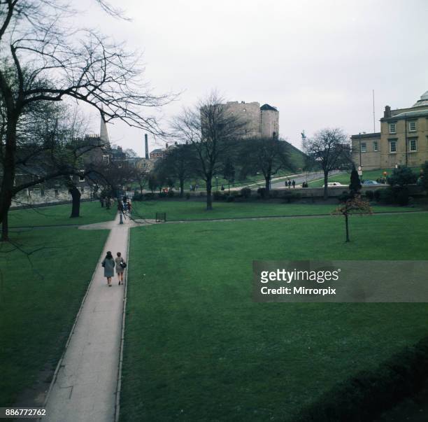 Cliffords Tower, York, Yorkshire. April 1974.