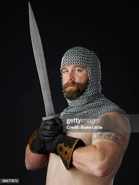 viking portraits - holding sword stock pictures, royalty-free photos & images