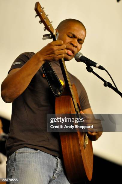 Davy Sicard performs on stage at Institut Francais on June 21, 2009 in London, England.