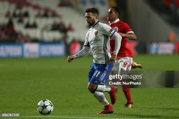 Fc Basel forward Renato Steffen from Switzerland during the match between SL Benfica v FC Basel UEFA Champions League playoff match at Luz Stadium on...