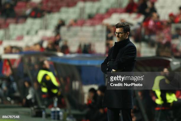 Fc Basel head coach Raphael Wicky from Switzerland during the match between SL Benfica v FC Basel UEFA Champions League playoff match at Luz Stadium...