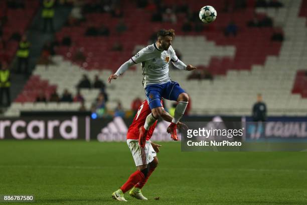 Fc Basel forward Renato Steffen from Switzerland during the match between SL Benfica v FC Basel UEFA Champions League playoff match at Luz Stadium on...