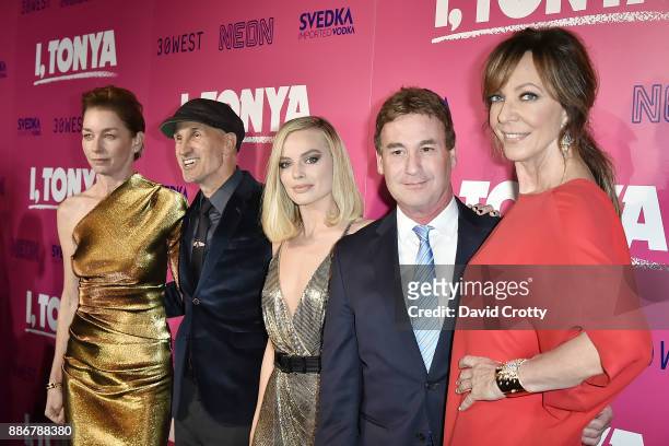 Julianne Nicholson, Craig Gillespie, Margot Robbie, Steven Rogers and Allison Janney attend the Los Angeles Premiere Of "I, Tonya" - Arrivals on...