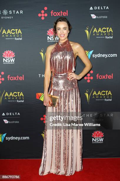 Jessica McNamee attends the 7th AACTA Awards Presented by Foxtel | Ceremony at The Star on December 6, 2017 in Sydney, Australia.