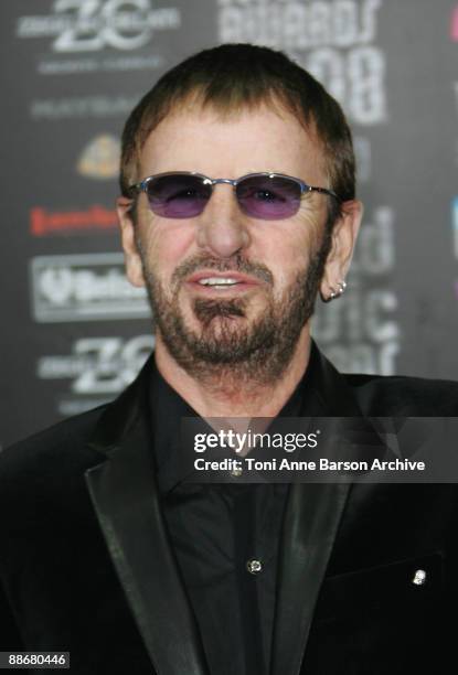 Singer Ringo Starr arrives for the World Music Awards 2008 at the Monte Carlo Sporting Club on November 9, 2008 in Monte Carlo, Monaco.