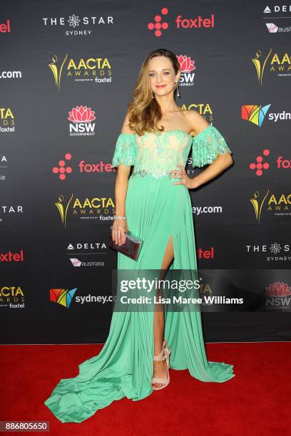 Penny McNamee attends the 7th AACTA Awards Presented by Foxtel | Ceremony at The Star on December 6, 2017 in Sydney, Australia.